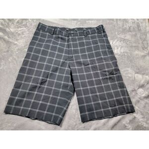 Nike‎ Golf Men's Performance Chino Shorts Plaid size 34, pockets 10" inseam
